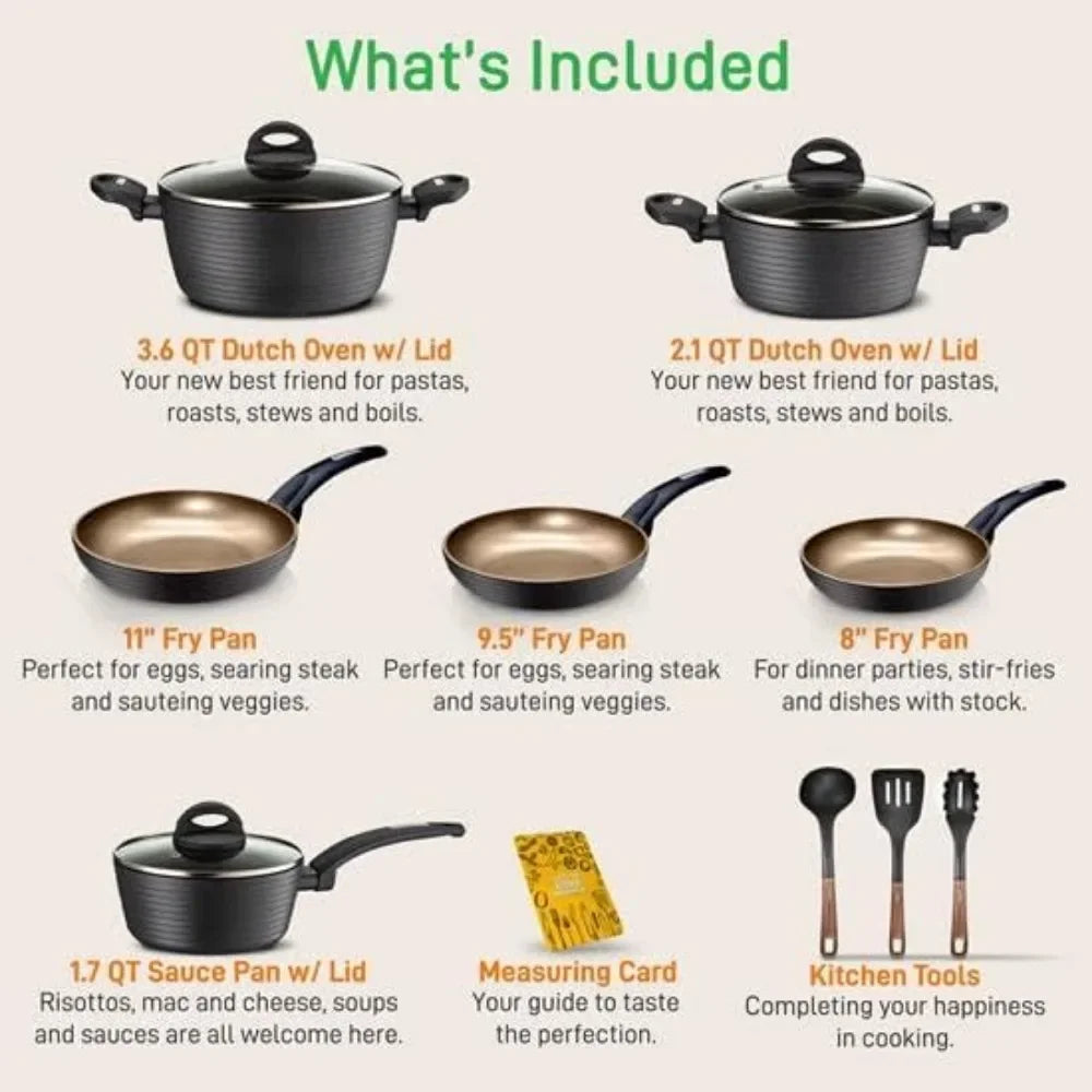 Non-stick Cookware for Kitchen Utensils Set