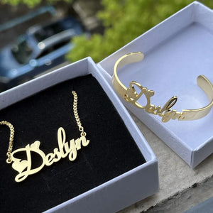 DUOYING Custom Letter Necklace - creativeworksandmore