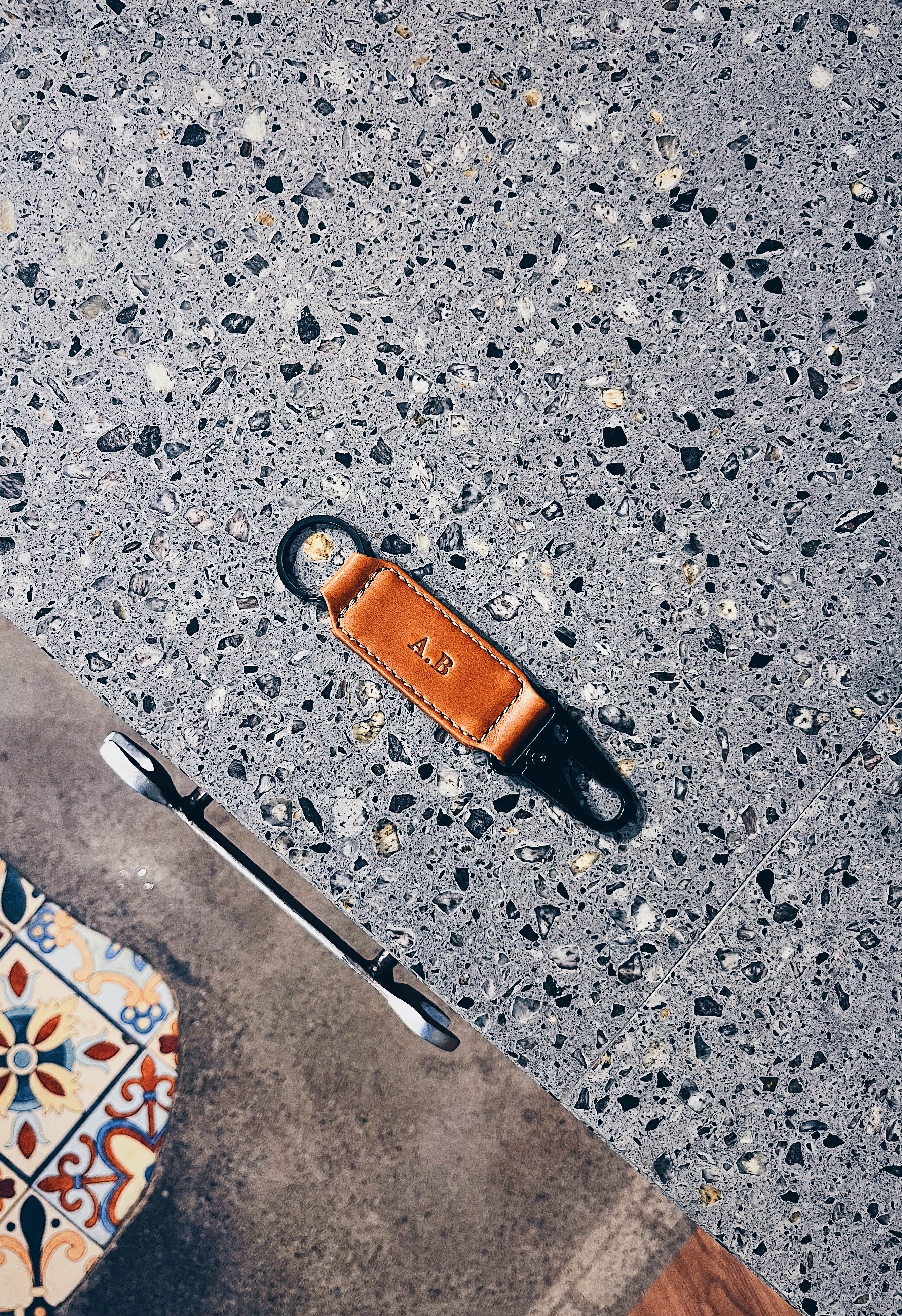 Personalized Leather Key Fob