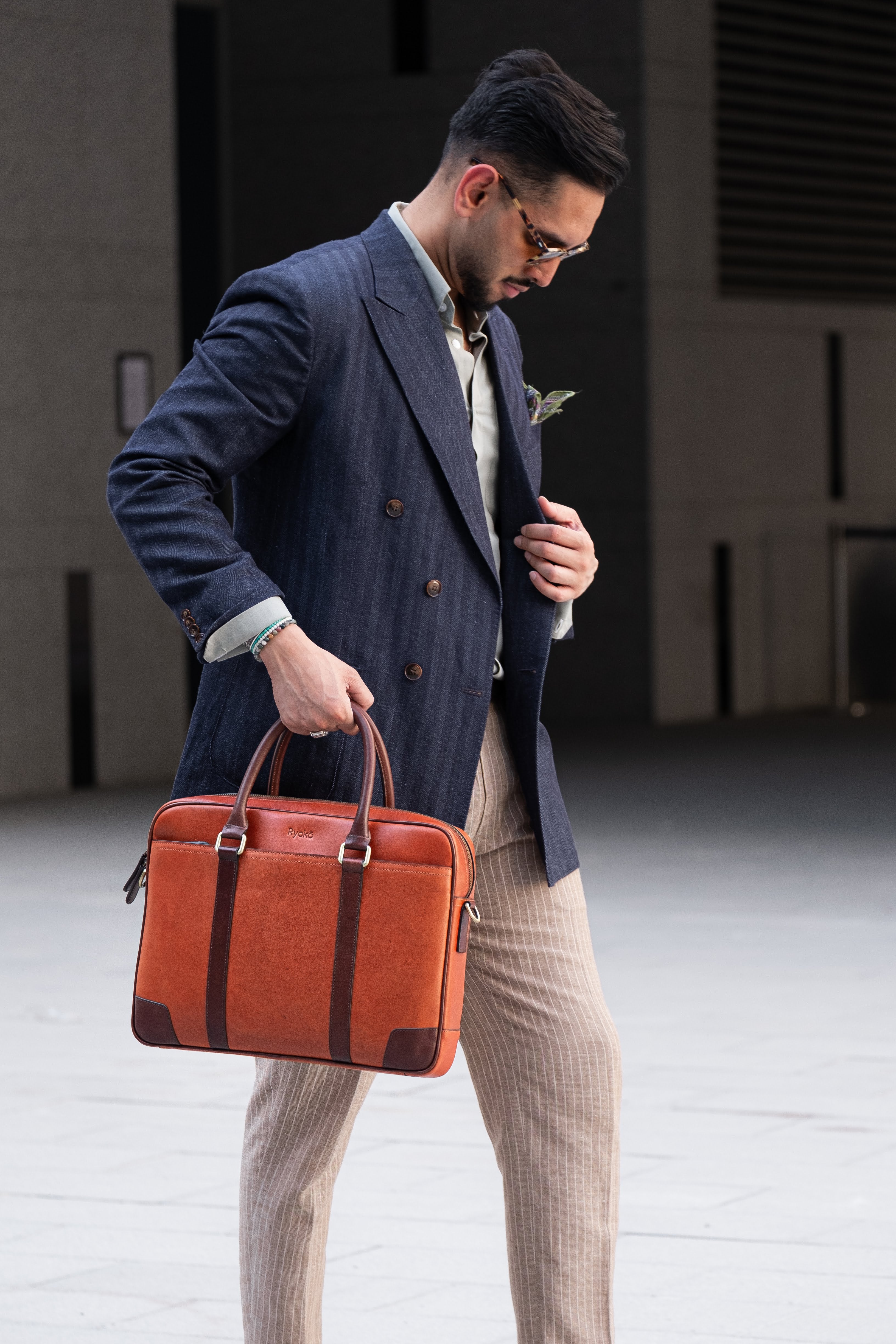 Leather Laptop briefcase