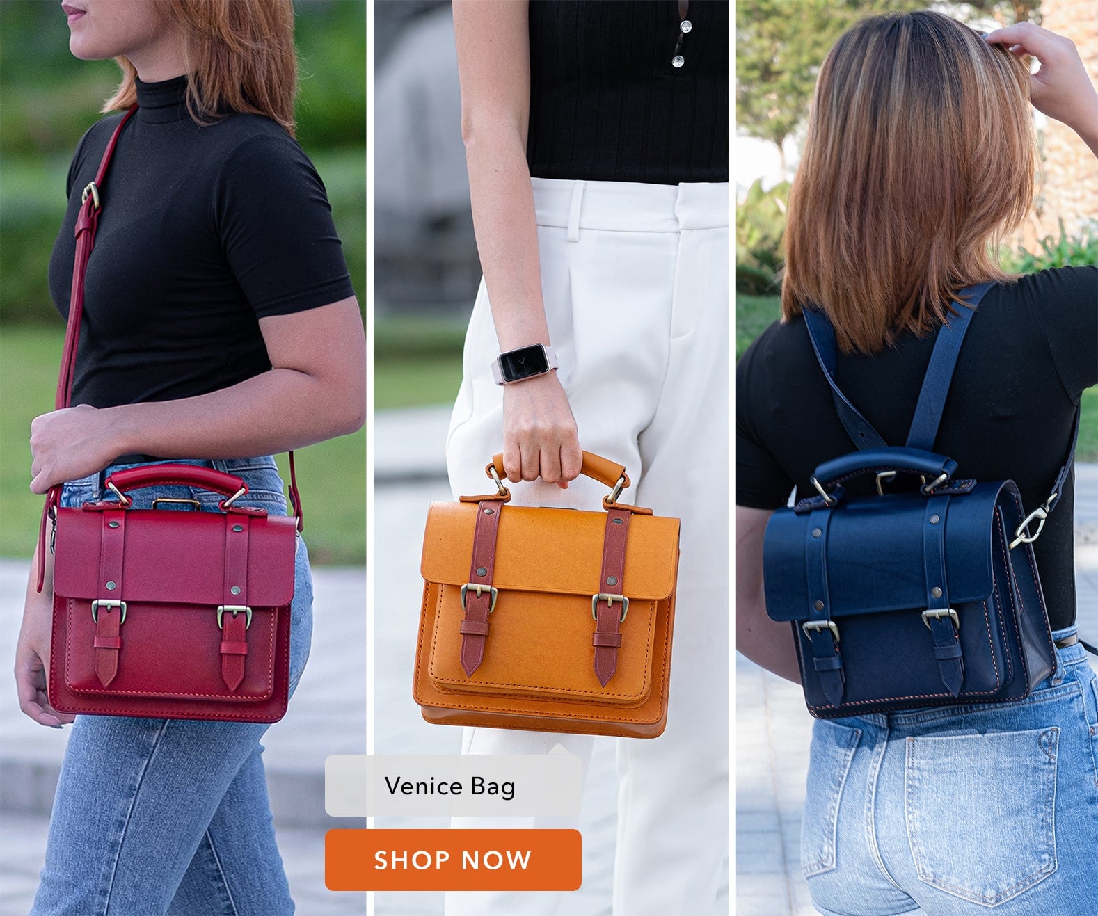 Stylish leather handbags for her