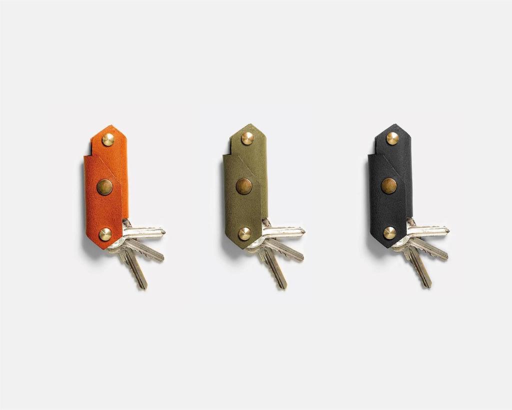 key case, leather keychain, key pouch, leather key holder