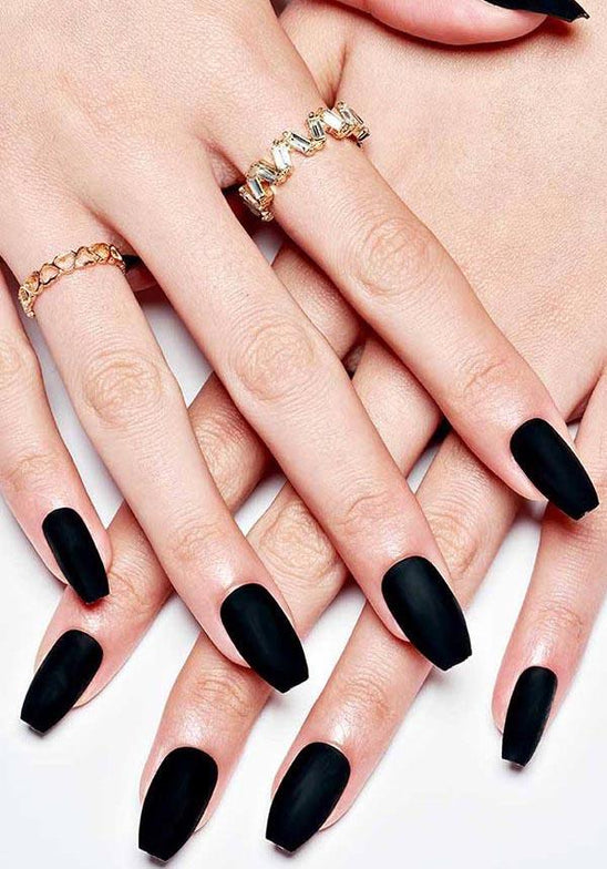24pcs detachable matte dark snake-shaped fake nails with glue butterfly  french press on nails dragon design artifical nails