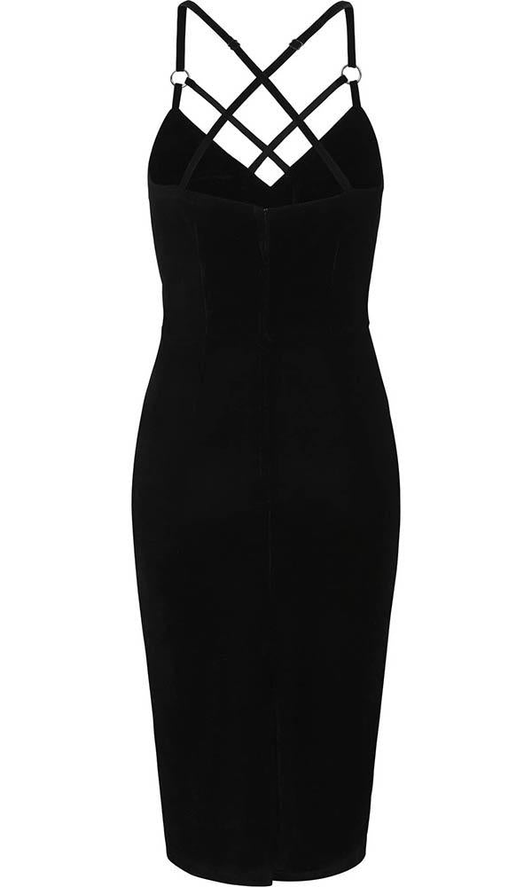 COLLECTIF - Dorcas Velvet [Black] | PENCIL DRESS** | Beserk Australia