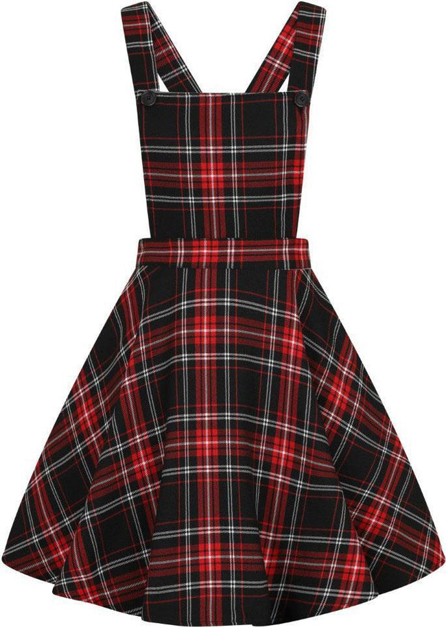 red tartan pinafore dress uk