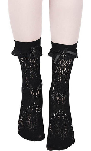 Music Legs - Red Frill Ankle Socks - Buy Online Australia – Beserk
