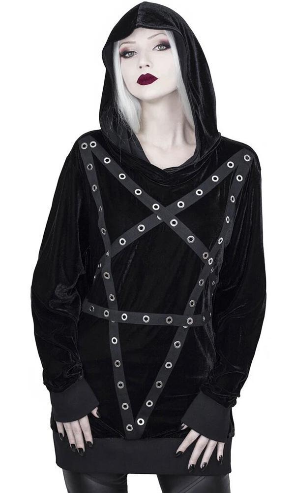 Killstar - Wicca Velvet Hoodie - Buy Online Australia – Beserk