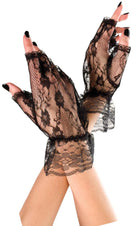 black lace fingerless gloves australia