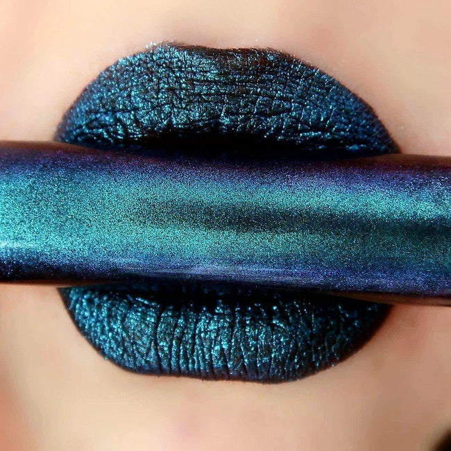 teal liquid lipstick