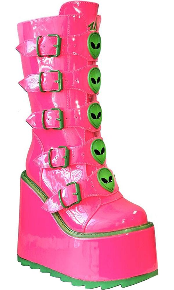 Dune Alien Neon Pink/Green Platforms 