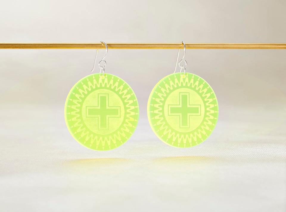 Centered Earrings by Dyani White Hawk - Centered-M-Yellow_web