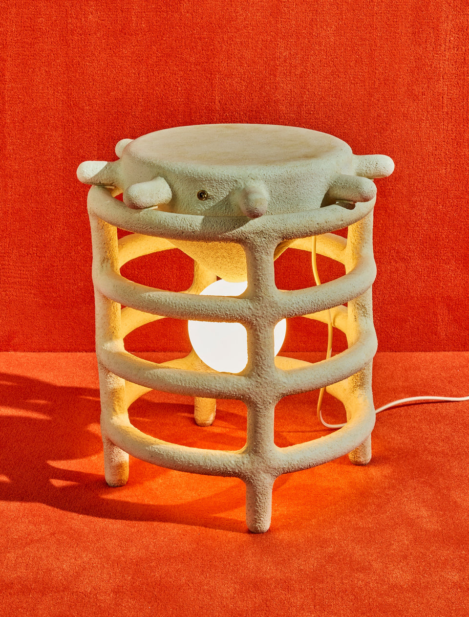 Caged Side Table/Light - Table_Lamp