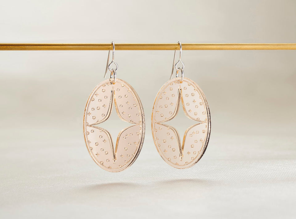 Small Wičhahpi Earrings by Dyani White Hawk - Wichahpi-M-Gold_web