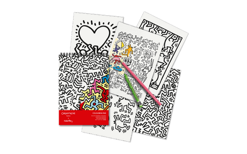 Keith Haring Coloring Pad - e_bloc-de-coloriage-a5-keith-haring-edition-speciale-caran-d-ache-detail1-0