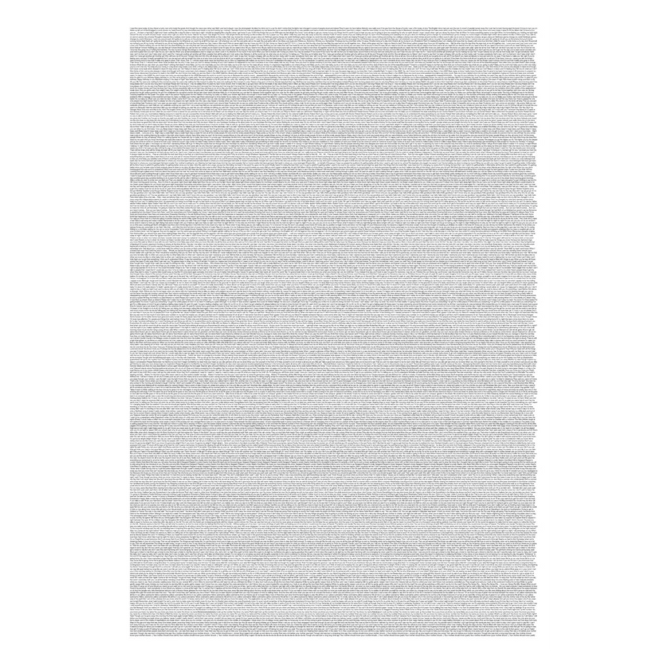 Daniel Eatock, "Beatles Lyrics (in alphabetical order by song title)" Print, 2011 - beatlesprint