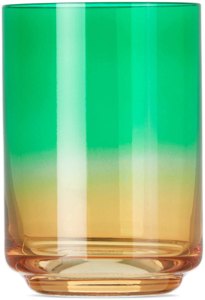 Gradient Glass by Lateral Objects - lateral-objects-green-and-orange-tulum-gradient-glass