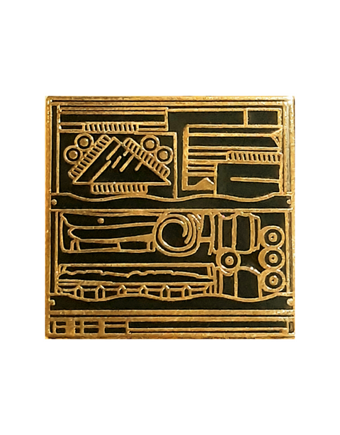 Louise Nevelson Enamel Pin - louise-nevelson-llc-gold-louise-nevelson-pin