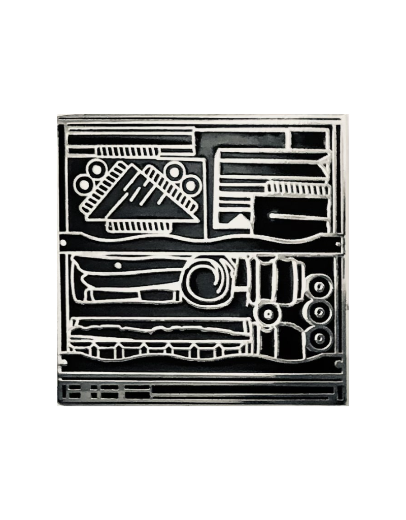 Louise Nevelson Enamel Pin - louise-nevelson-llc-silver-louise-nevelson-pin