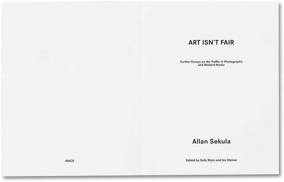 Allan Sekula, Art Isn't Fair: Further Essays on the Traffic in Photographs and Related Media - sekula_4copy_1100x_2dcf9cd2-c0e3-4012-b07c-d78de08ce8d7