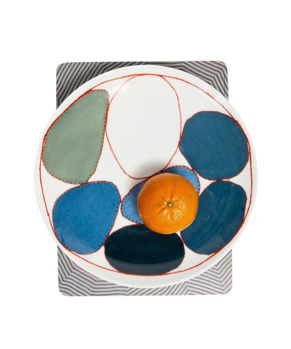 Louise Bourgeois Blue Circles Bone China Plate | Idea House 3