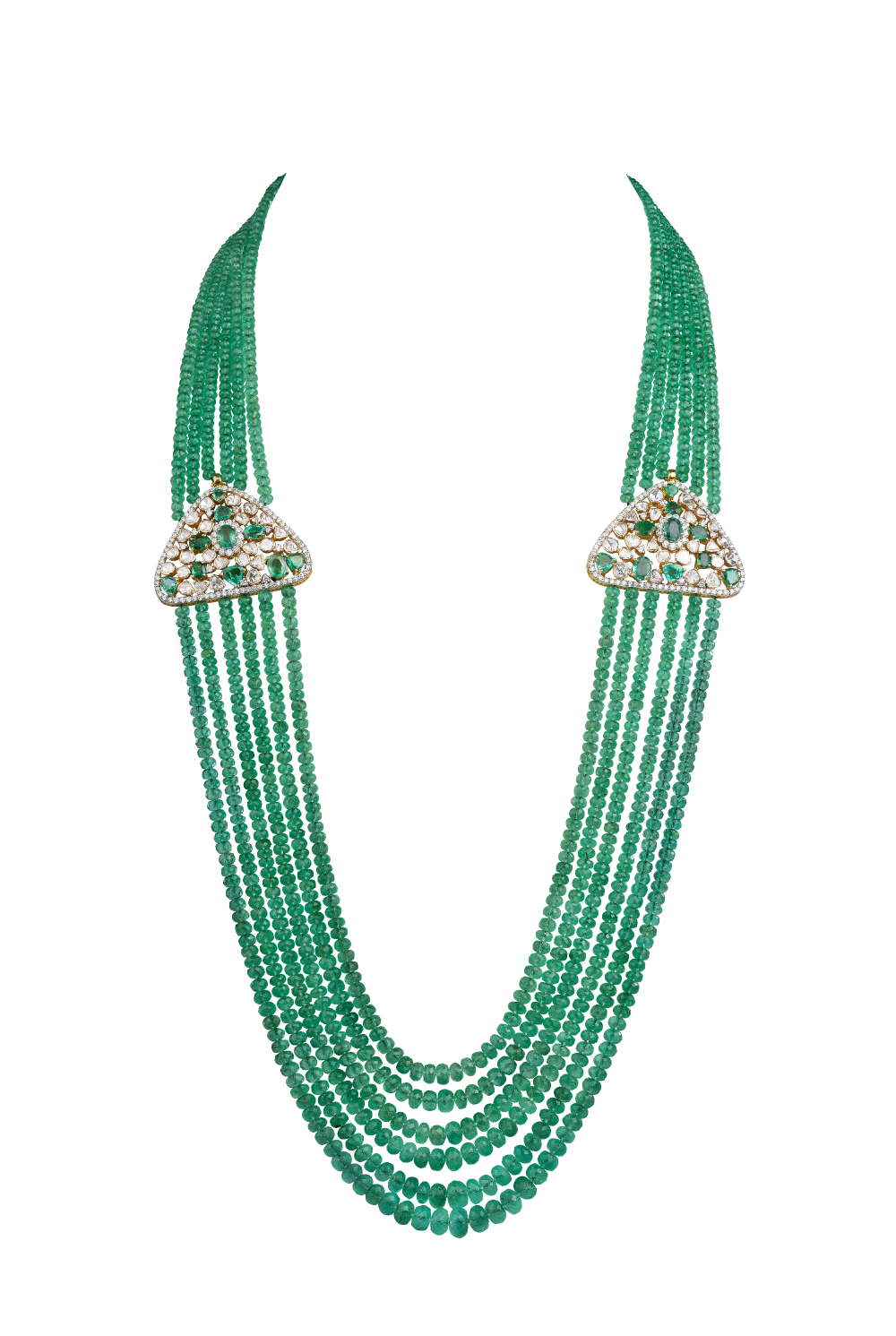 emerald beads necklaces