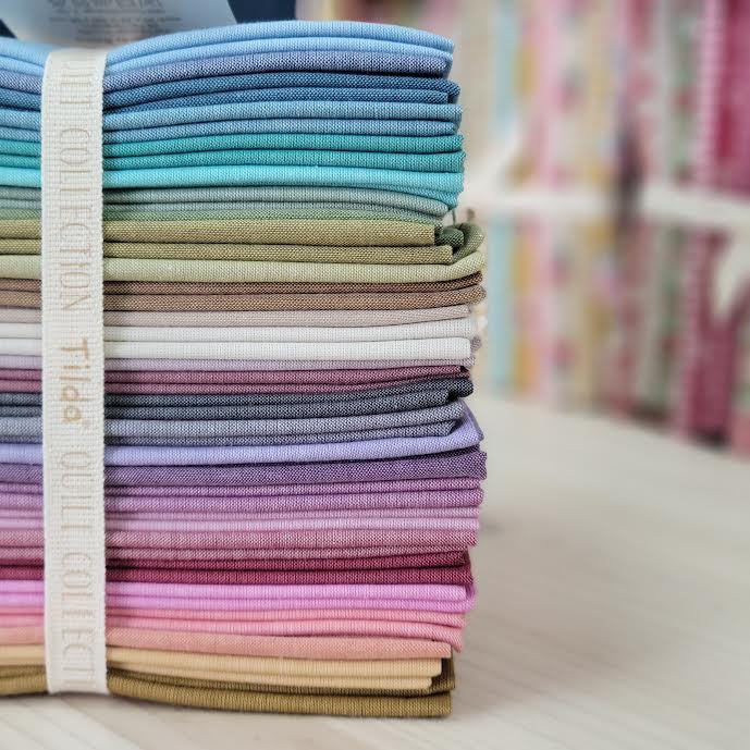 Tilda Basics - Chambray Fabric Collection by Tilda - 28-piece Fat Quarter Bundles with new colours