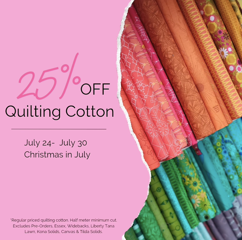 Out of Hand Promo - Christmas in July - Sale on Quilting Cottons