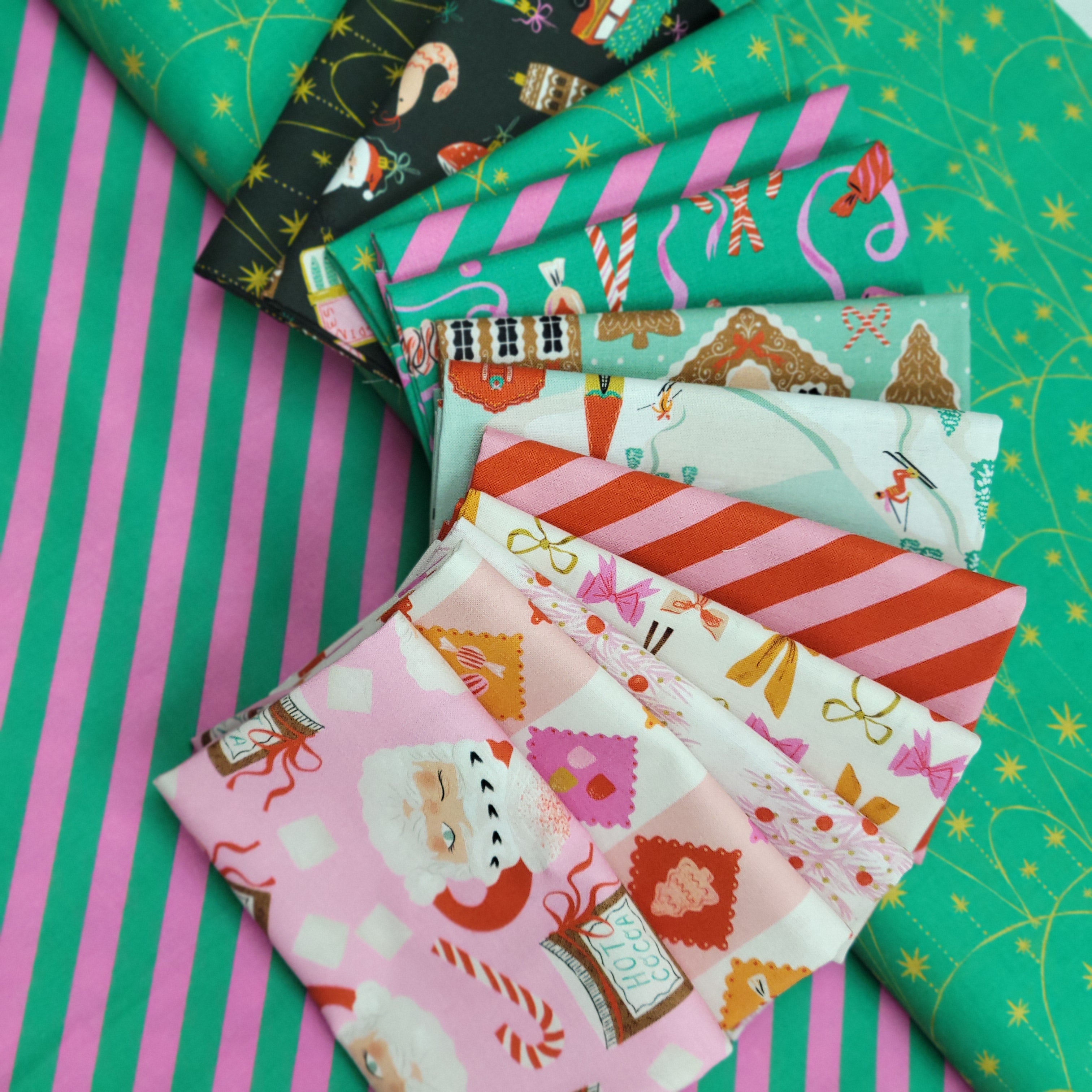 Holly Jolly Fabric Collection (Holidays 2025) - by Faye Guanipa for Dear Stella Fabrics