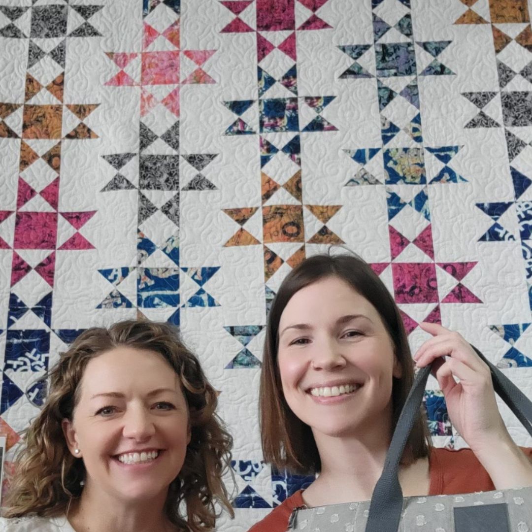 Quilt in the Background: The Zelda Quilt Pattern by Erica Jackman of Kitchen Table Quilting