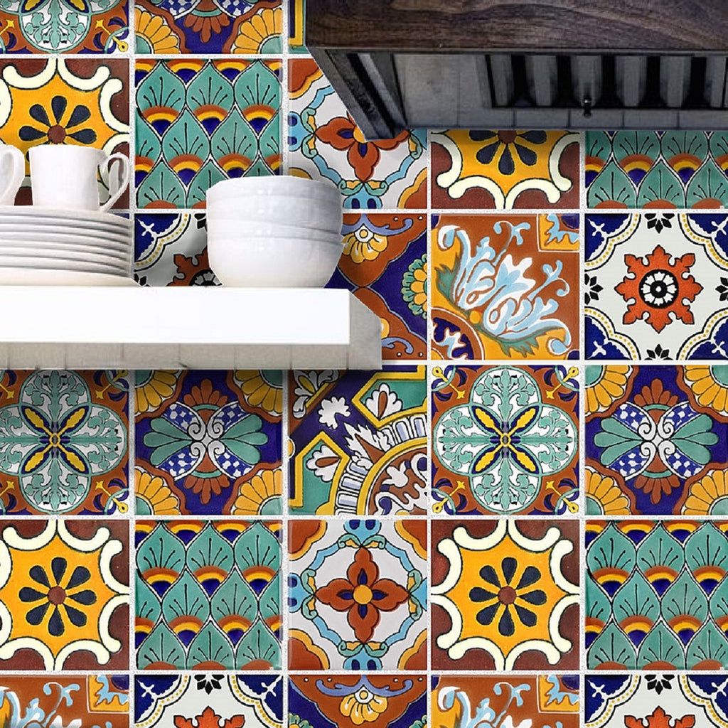 Painted Mexican Talavera Tiles Custom Made Products