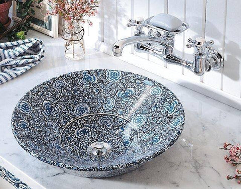 hand painted ceramic bathroom  sinks from Mexico