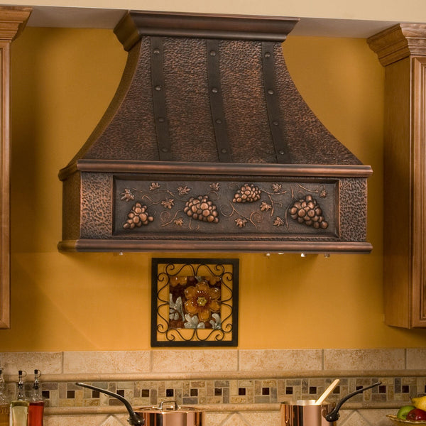 california hammered copper vent hood