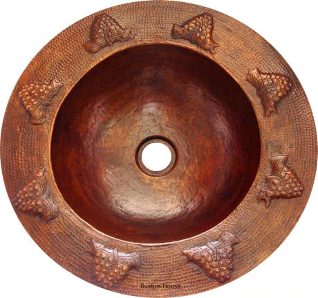 round copper sinks