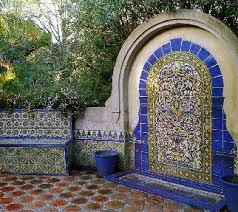 garden tile mural