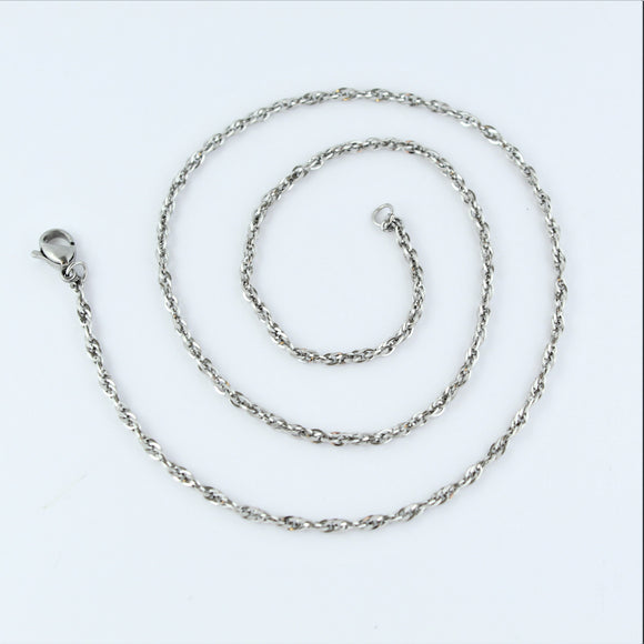 Stainless Steel Fine Rope Chain 44cm – The Silver Kitty