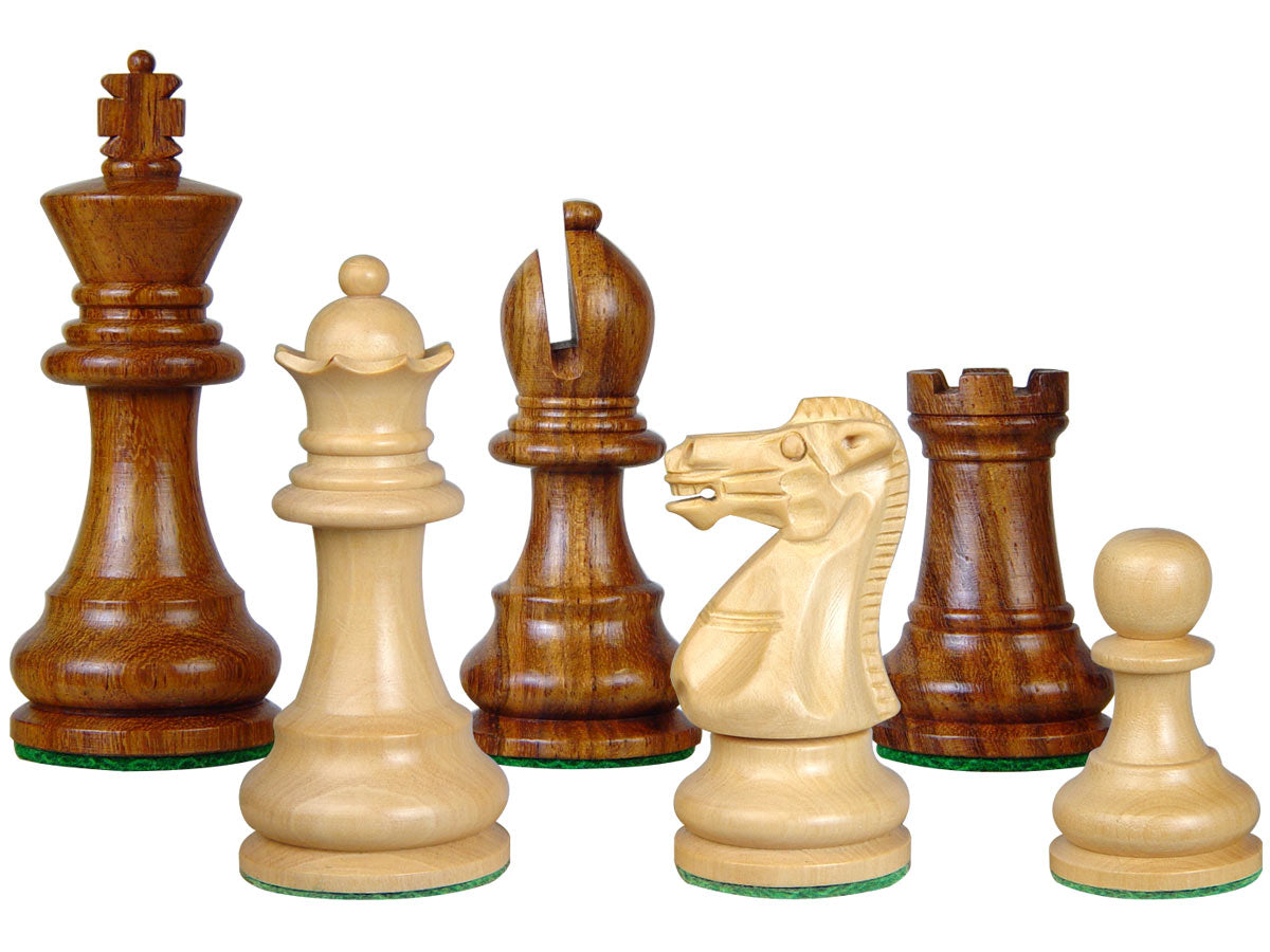 Tournament Chess Pieces Wooden Monarch Staunton Golden Rosewood