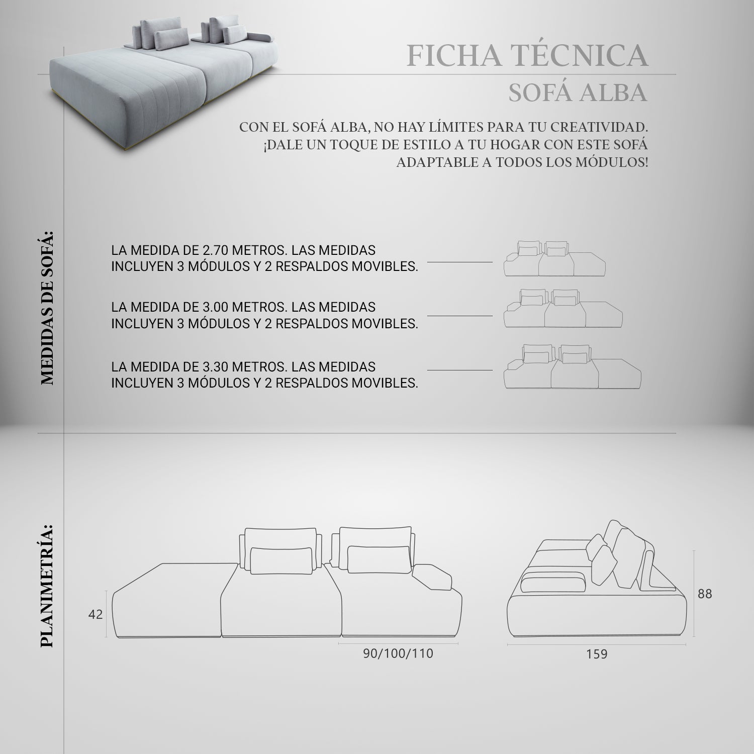 Sofá modular Alba