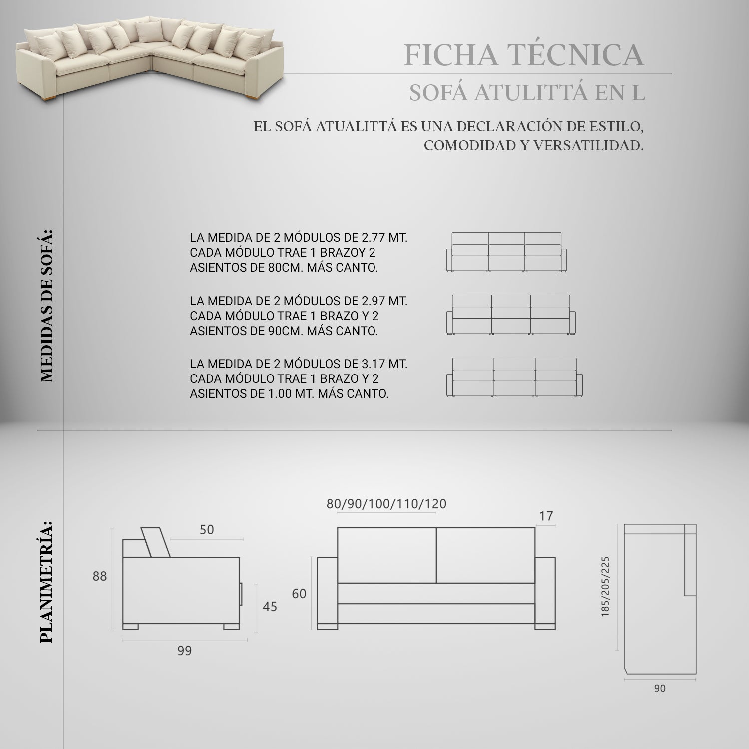 Sofá Atualittá en L