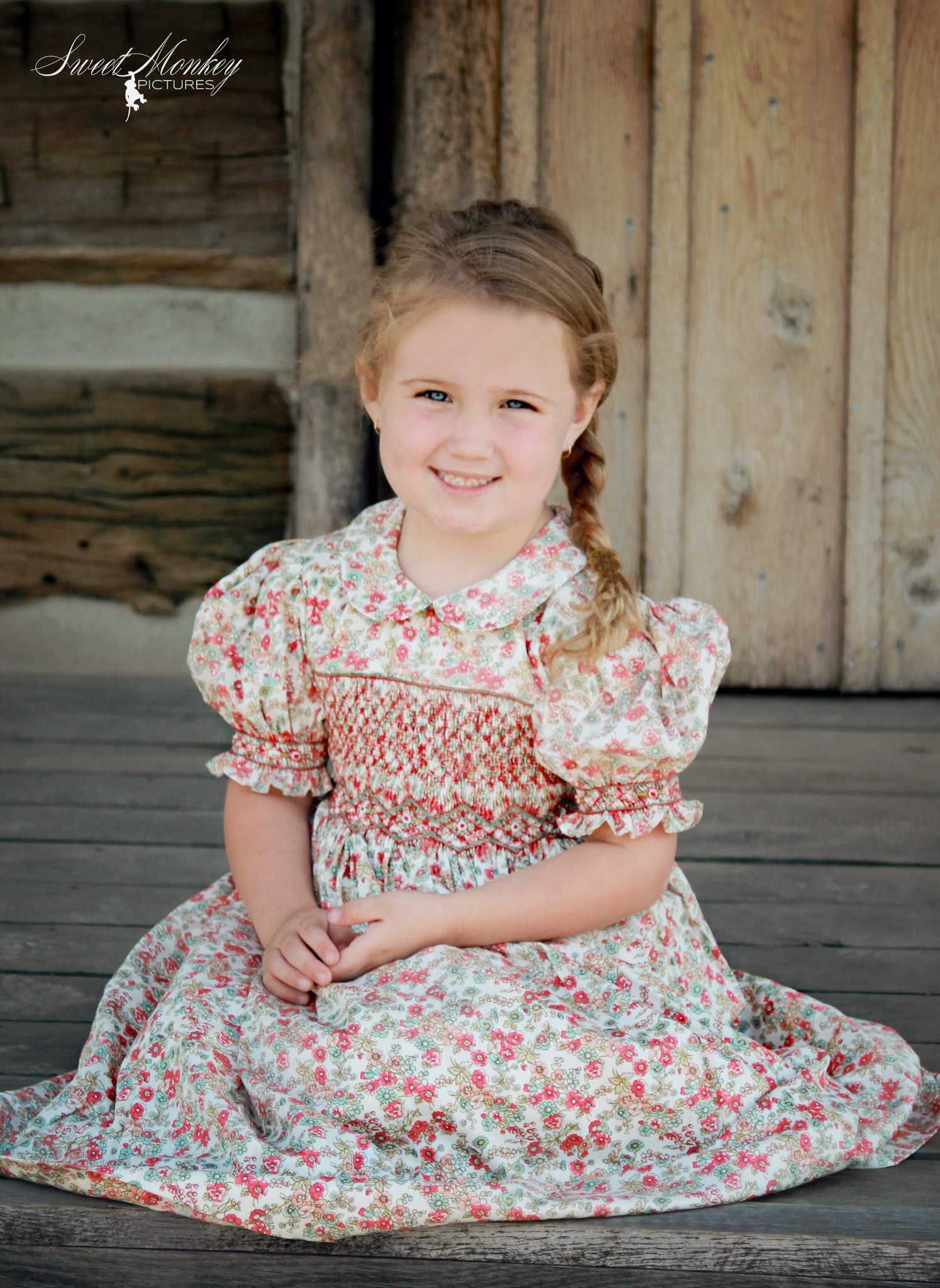 Holiday Christmas Smocked Girls Bishop Tartan Dress