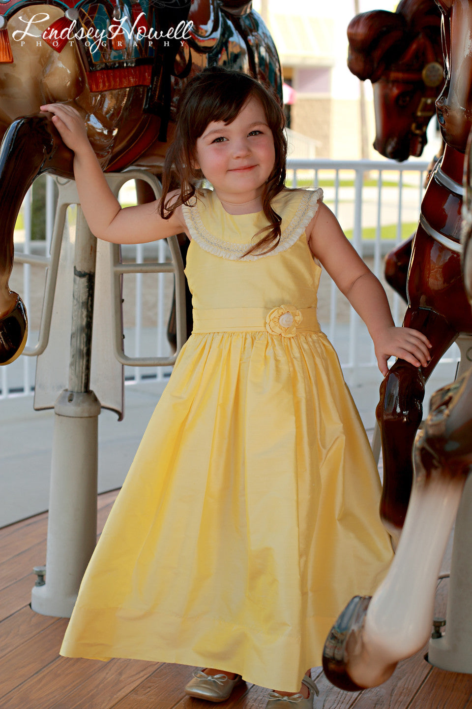 Girls Pink Easter Smocked Bishop Dress Set