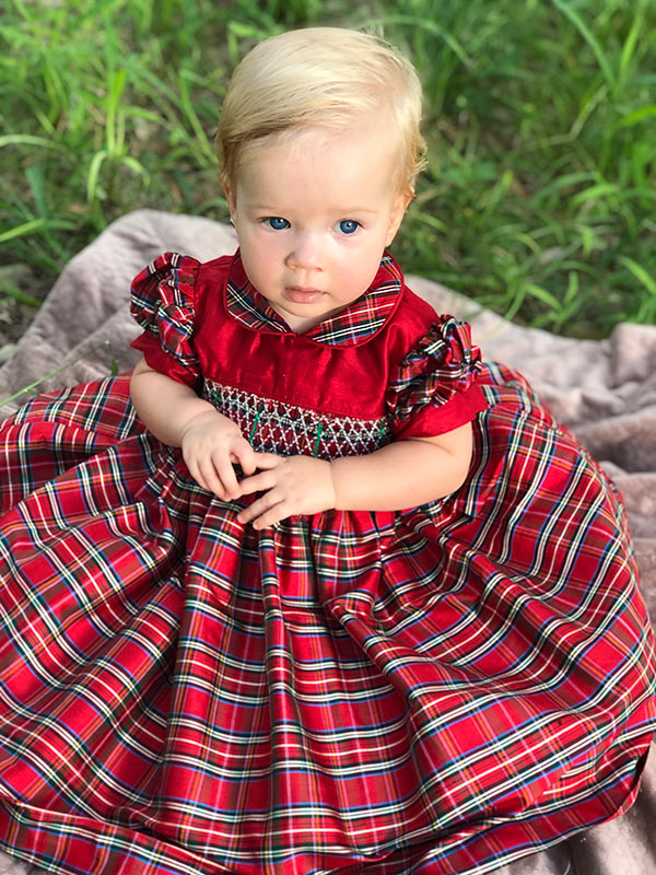 red christmas dress baby