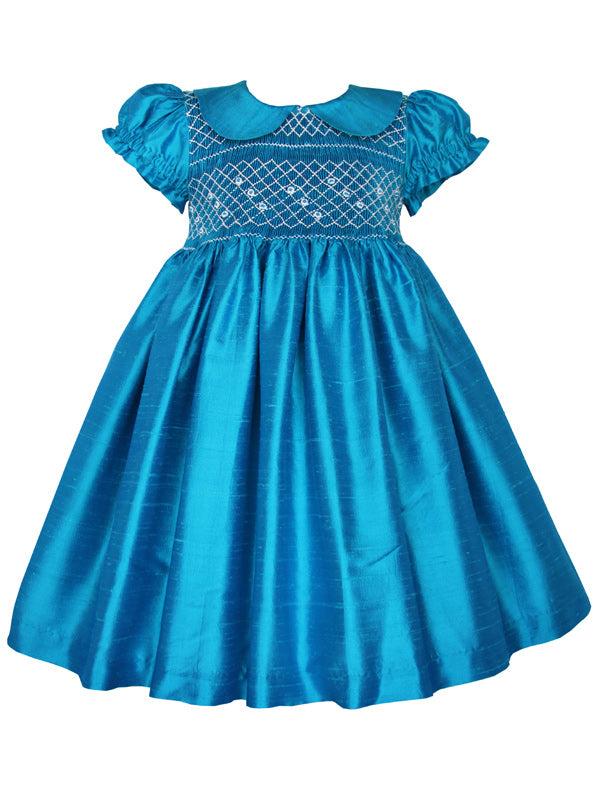 silk smocked dresses for toddlers