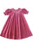 Mauve Pink Fall Holiday Smocked Embroidery Bishop Dress for Girls