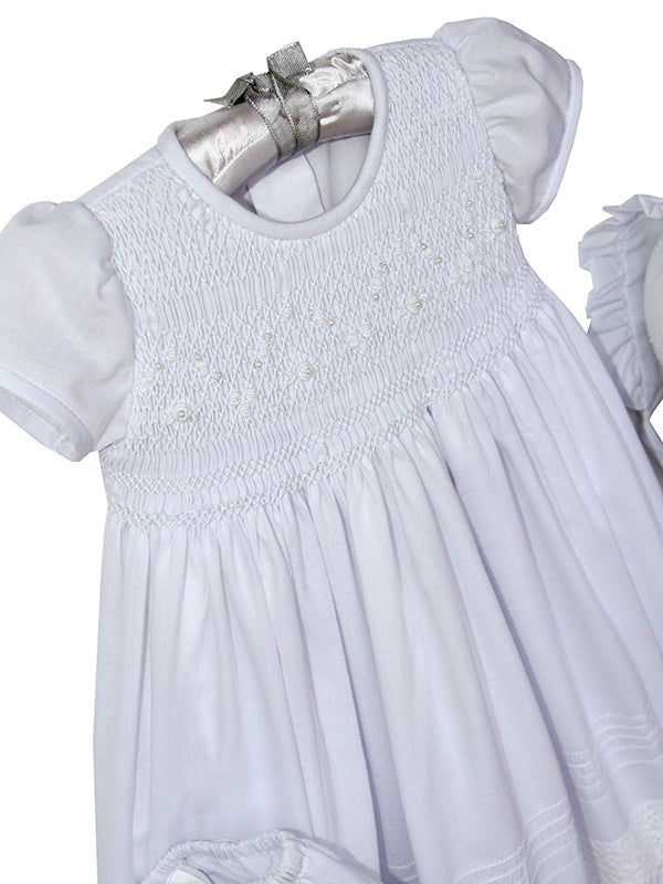 infant white baptism dress