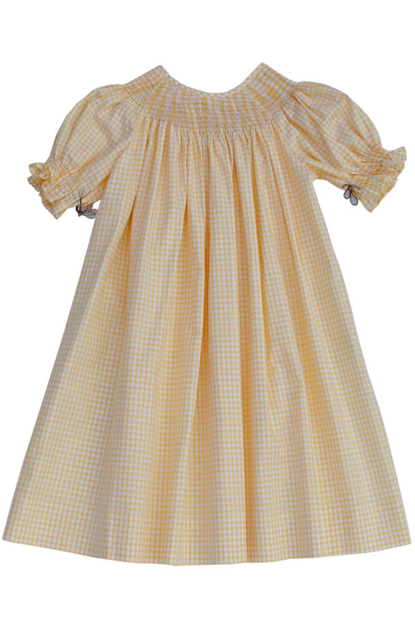 yellow gingham baby dress