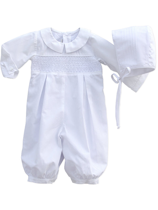 smocked baptism outfit boy