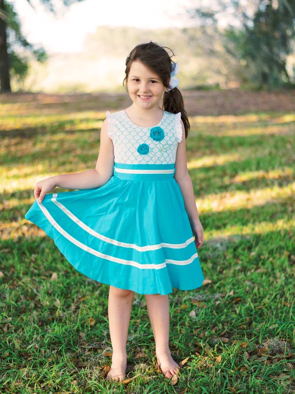 turquoise little girl dresses