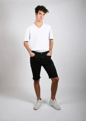 Black Knitted Biker Shorts