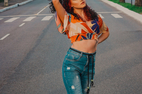 crop top kış kombinleri