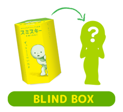 Illustration showing that a random Smiski figure is hidden in each Blind Box, highlighting the mystery of each box's contents